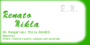 renato mikla business card